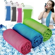 Jsbaby 3 Pack Yoga Gym Towel Cooling Towels for Men Women Necks Sports Cool Ice Towel Microfiber Towel for Yoga, Sport, Gym, Workout, Camping, Fitness(30*90cm)